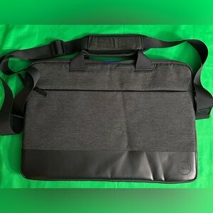 NWOT Dell 15” Charcoal and Black Laptop Sleeve with Removable Shoulder Strap
